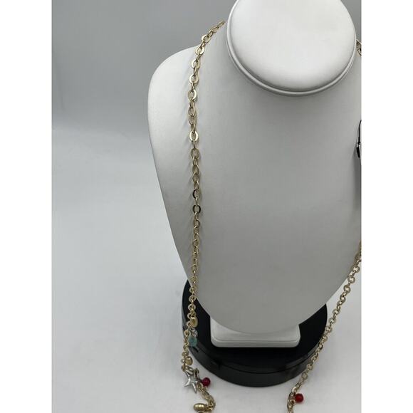 Chicos Gold Tone with Silver Tone (NWT Charms Dangle Double Strand Necklace New - Picture 16 of 16